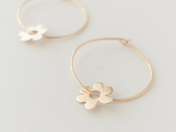 Holy daisy hoops gold - ready to ship