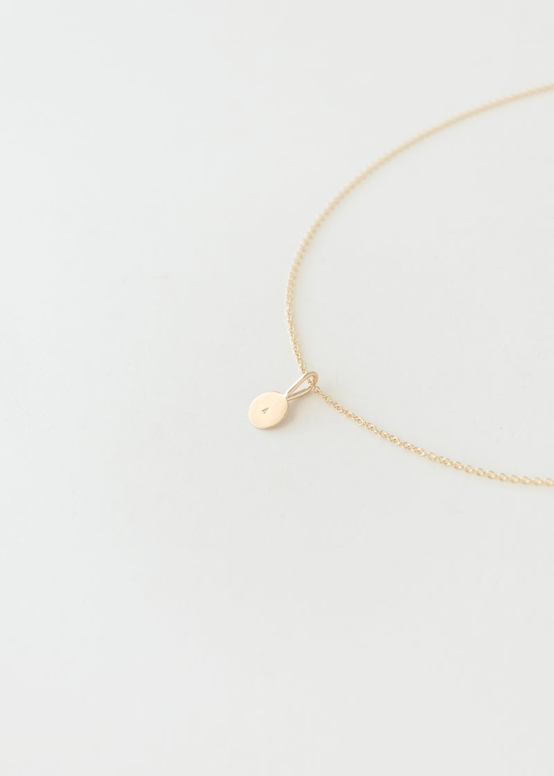 Personalised necklace gold - single