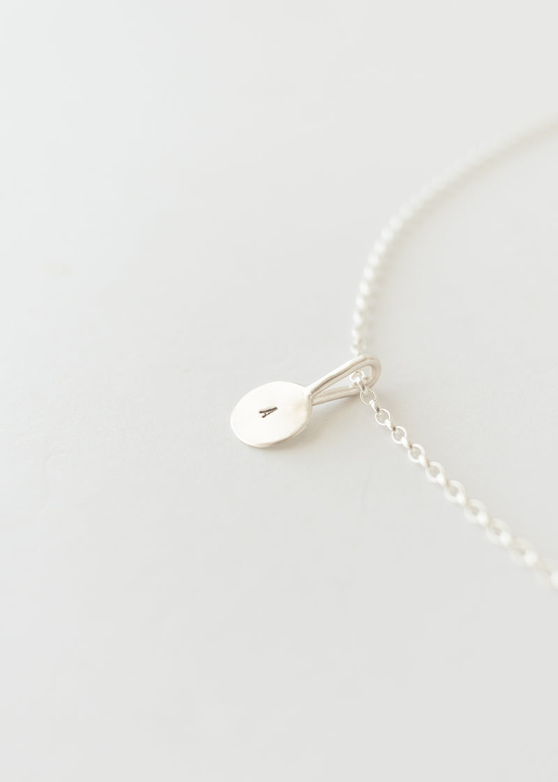 Personalised necklace silver - single