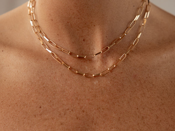 Paperclip chain - gold