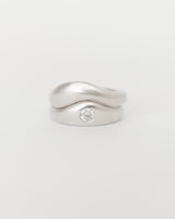 Aurore Une + Wave Plain Stack Silver