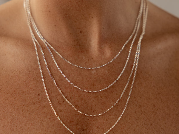 Standard cable chains (1.6mm) - silver