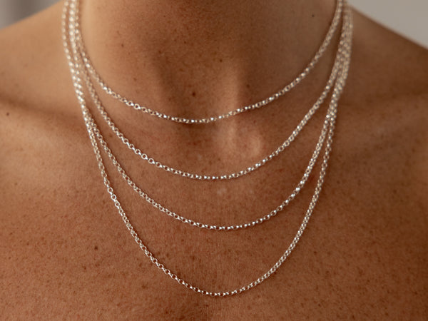 Chunky belcher chains (2.3mm) - silver