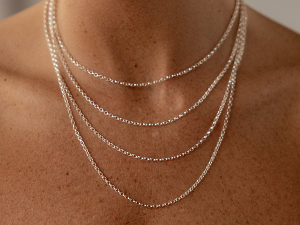 Chunky belcher chains (2.3mm) - silver