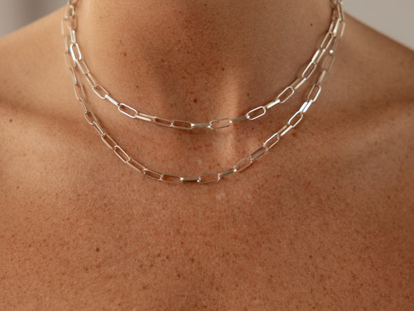 Paperclip chain - silver