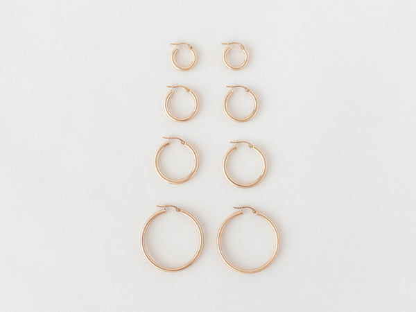 Italian hoops gold