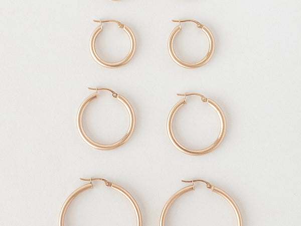 Italian hoops gold - ready to ship