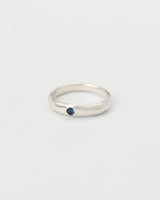 Molten birthstone ring silver