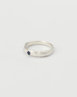 Molten birthstone ring silver