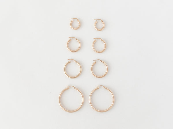 Chunky Italian hoops gold - ready to ship