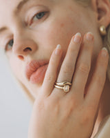 Dune petite ring - Gemstones - White Gold