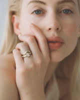 Horizon Ring - Diamonds - Yellow Gold
