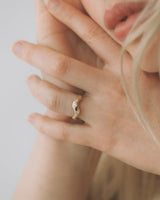 Horizon Ring - Diamonds - Yellow Gold