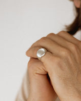 Fingerprint signet silver