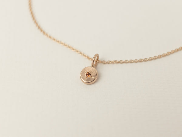 Mini birthstone necklace gold - ready to ship