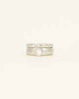 Moissanite Chunky Stack - white gold