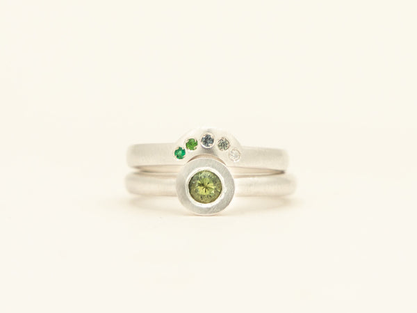 Olive Classic Stack - white gold