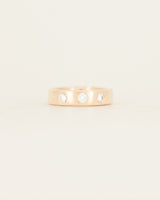 Medium Band - yellow gold - with stones
