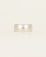 Extra Wide Band - white gold starry night