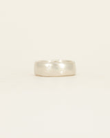 Wide Band - white gold starry night