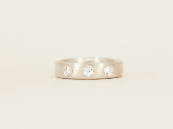 Medium Band - white gold - with stones