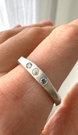 Fine birthstone ring Silver (U) - Ready to ship