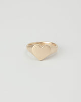 Mini love heart signet gold