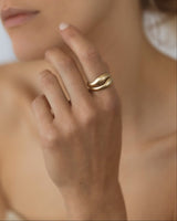 Aurore Plain + Wave Constellation Stack Yellow Gold