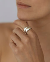Aurore Plain Stack White Gold