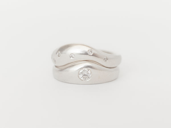 Aurore Une + Wave Constellation Stack Silver