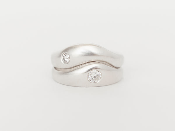 Aurore Une Stack White Gold