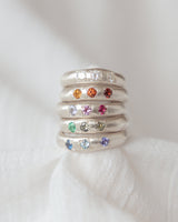 Molten colourway ring silver