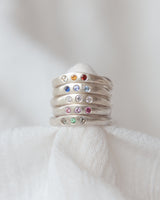 Fine colourway ring silver