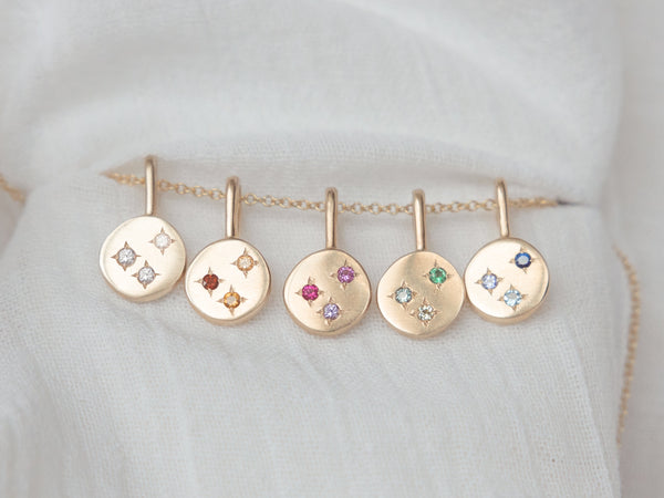 Celestial colourway necklace gold
