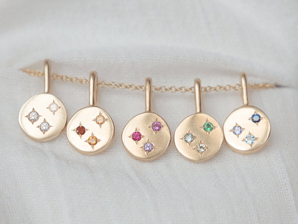 Celestial colourway necklace gold