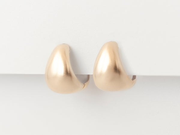 Crescent Huggies Yellow Gold