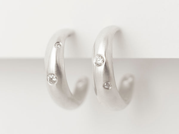 Lune Hoops Deux Silver