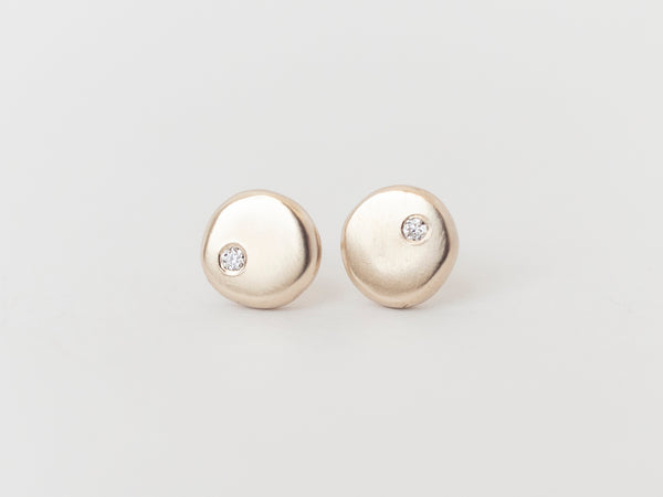 Lune Studs Une Yellow Gold