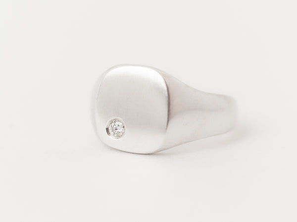 Nova Signet Mini Une White Gold
