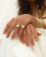 Oval birthstone signet gold