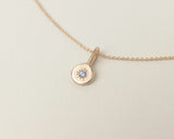 Birthstone necklace stack gold