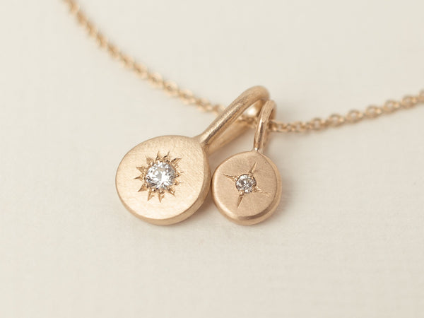 Birthstone necklace stack gold