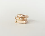 Molten birthstone ring gold