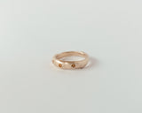 Molten birthstone ring gold