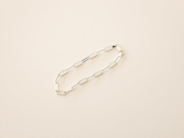 Paperclip bracelet silver