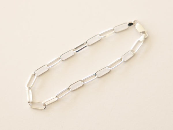 Paperclip bracelet silver
