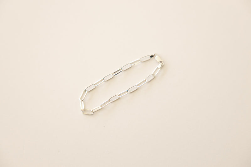 Paperclip bracelet silver