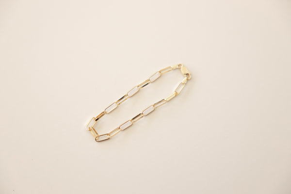 Paperclip bracelet gold