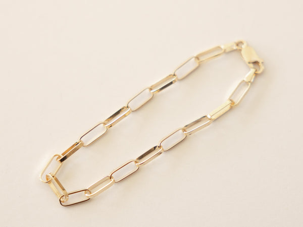 Paperclip bracelet gold