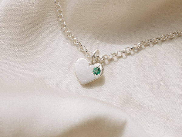 Loveheart necklace silver